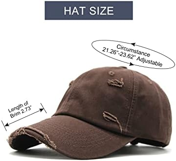 Женски бејзбол капачиња унисекс гроздобер измиен бејзбол капа памук со низок профил, неконструирана капа прилагодлива тато капа