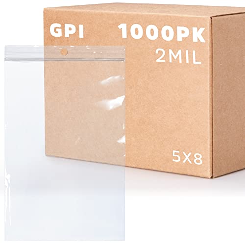 GPI - 3 x 5 - Масовно куќиште од 1000, 2 милји дебели, чиста пластика што може да се повлече од поштенски кеси, висина за приказ, издржливи