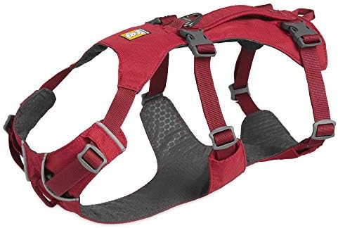 Ruffwear, Flagline Dog Harness, лесен лифт-и-асистент со рачка со рачка, црвена карпа, голема/x-large