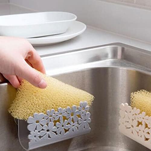 Bestonzon Sponges 6pcs пластична кади -удар кујна држач за кујни решетката за сапун тапа виси чаша вшмукување корпа за бања бања за сонце