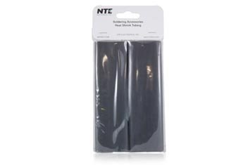 NTE Electronics 47-25806-BK Ture Shrink Tubing, двоен wallид со лепило, сооднос 3: 1 намалување, дијаметар 1 1/2 , должина од 6, црна