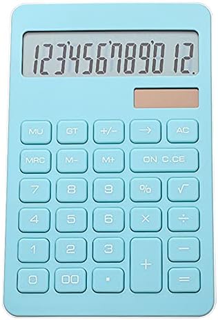 Основен калкулатор, Sinloog 12-цифрен голем LCD дисплеј соларен и батерија Електронски калкулатор со големо чувствително копче, стандардна