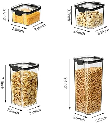 Drxve кујнски контејнер за храна, отпорен на влага, запечатен, контејнери за храна за свежи закуски, транспарентен и голем капацитет, задебелен материјал за МИЛЕНИЧИЊ