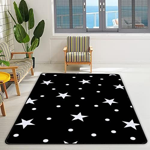 Xollar 63 x 48 во големи детски области килими starвезди и полкови точки мека расадник бебе плејматски килим за детска соба за играње дневна