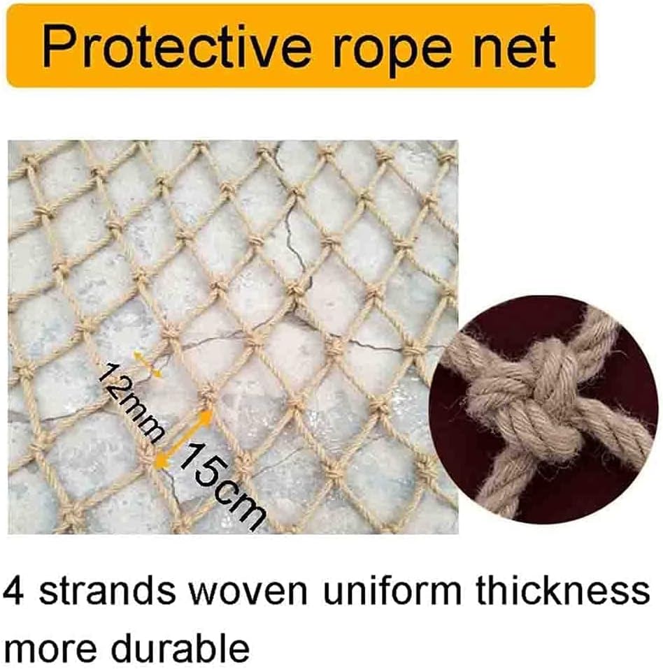 Безбедност на деца Нето тешка природна густа јута жица коноп јаже украси мрежи за растенија искачувајќи декоративни мрежи за мрежи