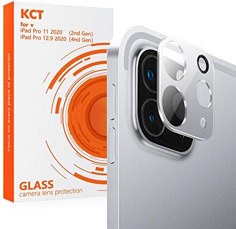 [2 пакет] Заштитник на леќи за камера KCT Компатибилен со iPad Pro 11 /iPad Pro 12.9 Glass HD чиста анти-макара анти-миризба Анти-БЕЗБЕДНОСТ