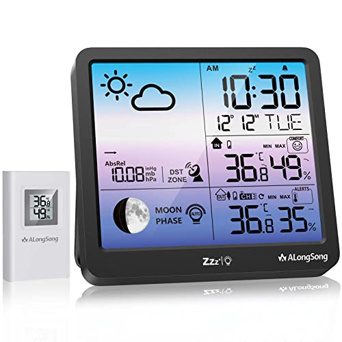 За време на термометарот за внатрешна станица Внатрешен простор Голем LCD дисплеј дигитален монитор за влажност на температурата, термометар