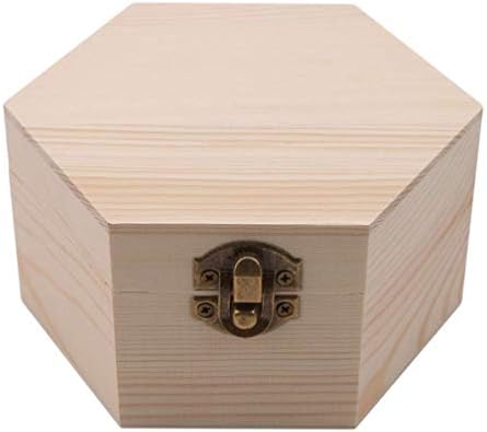 Едноставна Пренослива Шестоаголна Форма Дрвена Кутија За Складирање Свадба Кутија За Подароци Држач За Накит Дисплеј Супериорен Квалитет И Креативна