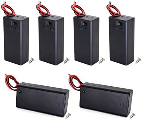 6 парчиња Држач за Батерии ААА Со Преклопно Куќиште За Исклучување Задниот Капак Со Кабелска Жица Води 2x 1.5 V 3 Волти Батерии