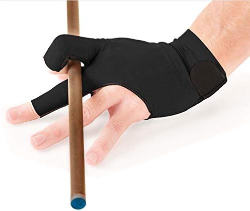 TBEST 4 бои Возрасни 3-Finger Snooker Pool Cue Glove Billiard Shorkers Glove за мажи жени