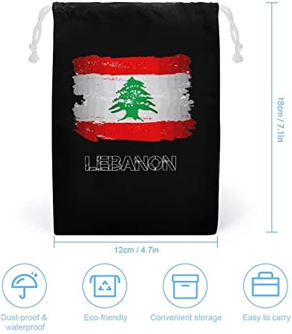 Знаме На Либан Платно Торба За Складирање Торба За Влечење За Повеќекратна Употреба Торбичка Торбичка Торба За Намирници За Домашно