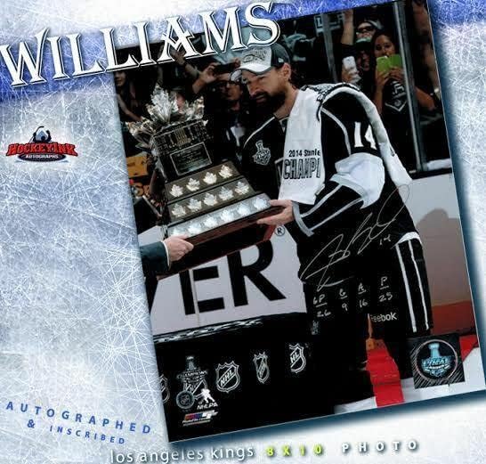 Justinастин Вилијамс потпиша и испишано Лос Анџелес Кингс 8 x 10 Фото - 70153 - Автограмирани фотографии од НХЛ