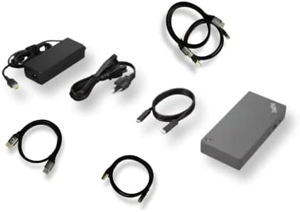 Lenovo ThinkPad Universal USB-C Dock V2-40B70090US со пакет на кабел UberSpeed-2x DisplayPort 1.4, 1x HDMI 2.1 & 1 CAT8