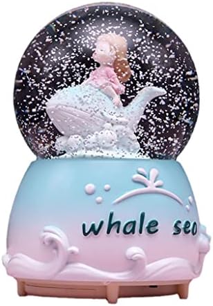 Mxiaoxia Dream Dolphin Crystal Ball Girl Girlday Rodidation Роденденски подарок може да ја ротира лебдечката музичка кутија за октава кутија