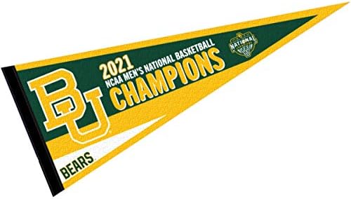 Baylor Bu Bears Basketball 2021 National Champions Pennant Flag