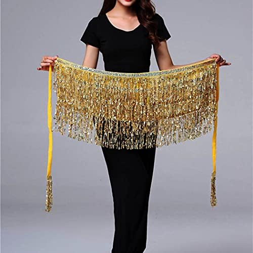 Грестални женски стомачни танцувачки здолништа за танцување на колкот со колк ремен за шал појаси