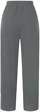 Aucuao capris за жени плус големина, женски капри лабави јога панталони широки нозе удобно дневна пижама каприс џемпери со џебови