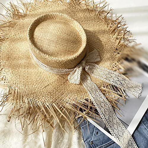 ZSEDP летна рафија капа, жени празнични плажа, капа, широко, заштита од сонце, сонце капа