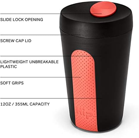 Колк 12-он еднократно патување шолја за кафе ShatterProof BPA бесплатна пластична машина за миење садови за садови