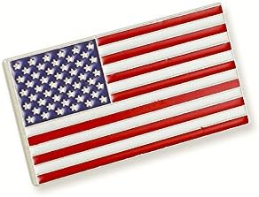 Волшебници Автентични Официјални Американски Знаме Емајл Ревер Игла Гордо Направени Во Сад Злато Ревер Игла