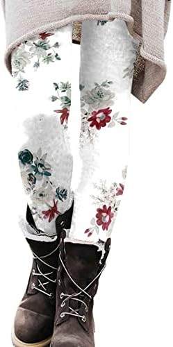 Хеланки жени Божиќ со високи половини есенски хеланки Туника тренингот хеланки снегулка мека истегнување обични тенок панталони