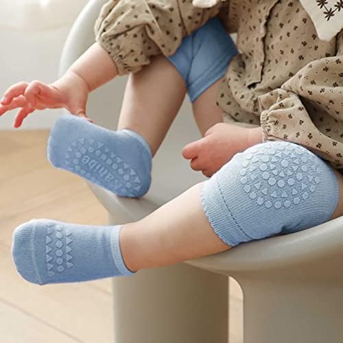 Sohour Home Baby Crawling Anti-Slip Connee и Anti Slip Cods Baby Connee Vads Unisex Crawling Protective Fards Најдобар подарок за новороденче