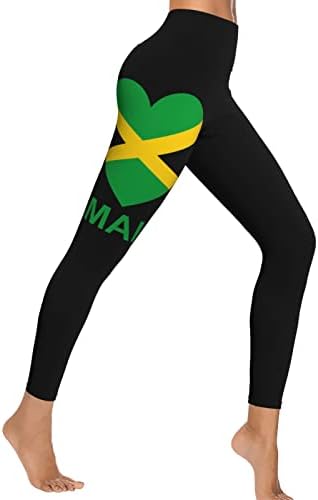 Loveубов Јамајка женски јога панталони Капри хеланки со високи половини хулахопки слаби панталони