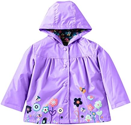 Детска палто Зимска јакна Девојки со цвет со цвет, дете, дете, надворешна облека за ветерници, топло дебело девојки палто Деца