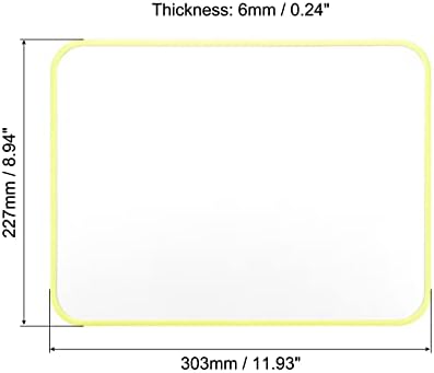 Патикил 8,9 x 11,9 табла за суво бришење, мала бела табла двострана работна површина за канцеларија во училница, бело жолто