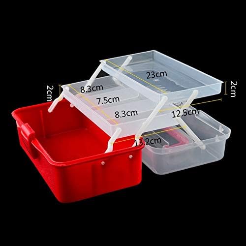 Anncus 3 -слој преклопен транспарентен накит кутија за храна контејнер за преклопување на шминка за складирање кутија за складирање -кутија за
