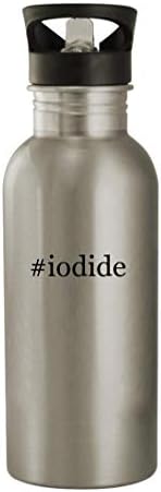 Подароци на Ник Нок iodide - 20oz Не'рѓосувачки челик хаштаг шише со вода, сребро