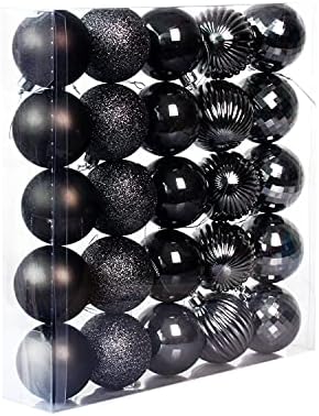 Божиќни украси за топка, 25 парчиња Декорација на новогодишна елка што висат топки, украси за Божиќни свадбени забави 5 завршувања