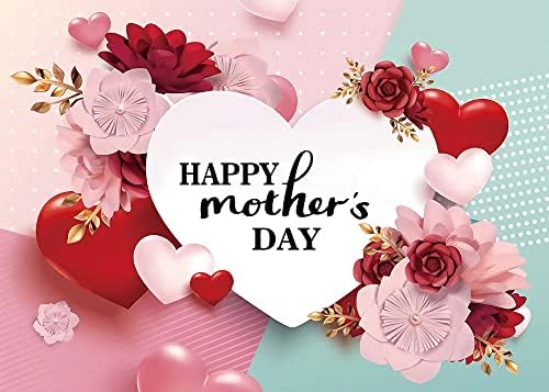 Среќна фотографија на Денот на мајката позадина loveубов срце цвет фотографија розова сина позадина за фестивал Денот на мајката Biethday