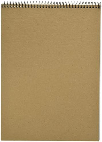 Подлога за жица од Silverpoint, тежок грб, правило на квадрил, 8,5 x 11,75 инчи, 70 листови, заштитна обвивка, сина/црна боја
