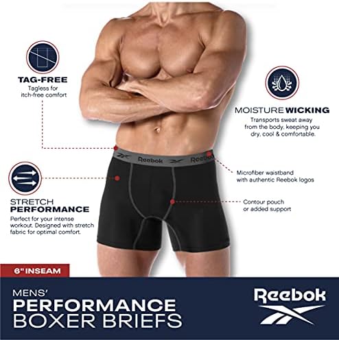 Активна долна облека за мажи на Рибок - брифинзи за спортови за меки перформанси