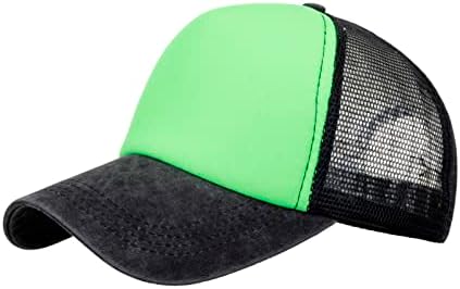 Потресена гроздобер бејзбол капа за мажи жени крпеници памук тато капа унисекс возрасни прилагодливи мрежи за бејзбол капа