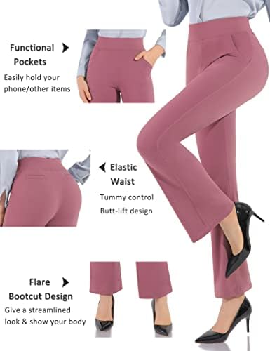 PMIYS Work Pants for Women Business Casual Office Slacks Stretchy Skinny Dress Pants with Pockets