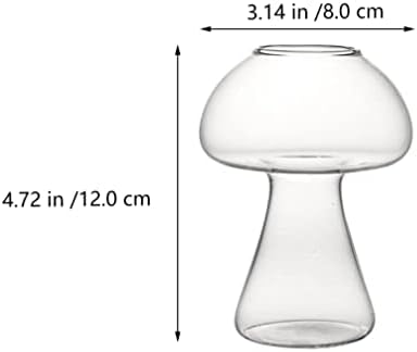 Јардве Стаклени Чаши Чаши ЗА Коктели 2 ПАРЧИЊА Креативни Чаши За Коктели Од Печурки Проѕирни Стаклени Чаши За Коктели Транспарентни