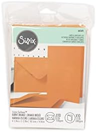 Sizzix Surfacez Картичка &засилувач; Плик Пакет А6 Изгорен Портокал 10pk | 665691 |Поглавје 2 2022, Повеќебоен