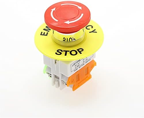 Копче за копче со црвен знак MAMZ 1PCS SHELL DPST CONTEST STOP STOP AC 660V 10A NO+NC LAY37-11ZS