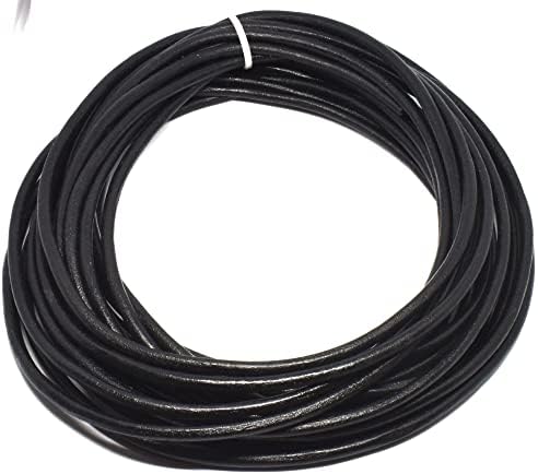 5 мм црна тркалезна кожа кабел, 10 метри