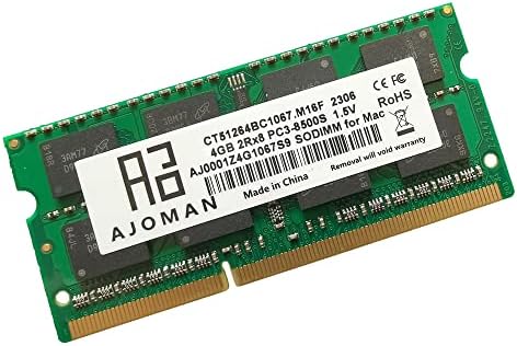 AJOMAN 4GB PC3-8500S DDR3 1066MHz SODIMM лаптоп RAM 2RX8 1.5V CL7 204PIN модул за меморија за лаптоп