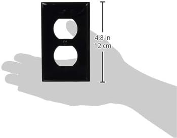 Wallидна плоча на левитон 80703-E 1-бангал дуплекс уред, стандардна големина, термопластичен најлон, монтирање на уредот, црна