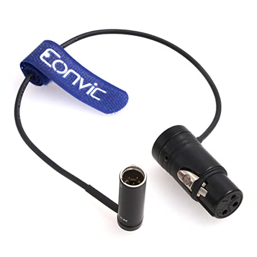 Еонвиќ 3 пински мини-XLR машки до целосна големина 3 пин XLR Femaleенски аудио кабел за видео BMPCC 4K 6K камера