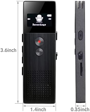 Bhvxw Професионален Глас Активиран Дигитален Аудио Диктафон 8GB USB Пенкало Без Загуба Hifi Mp3 Плеер Снимање MP3/WAV 1536kbps