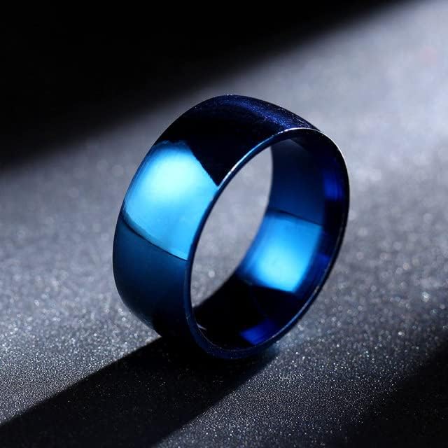 Сини прстени на Колесо 8мм за мажи и жени Персонализиран прстен Прилагодете го прстенот врежан прстен-75860