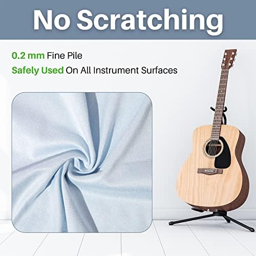 Catiflin 8 Пакувајте ја ткаенината за чистење на големи инструменти, крпа за чистење на гитара бесплатно, мека крпа за полирање