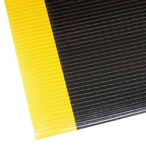 Notrax 406 Razorback ™ Ribbed Anti-Fatigue Mat, 2 'x 3' црна/жолта