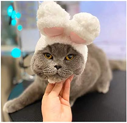 1 парче симпатична костумска зајаче Велигденска зајачка капа со уши за мачки и мали кучиња дневно или партиска костумска додаток за домашни