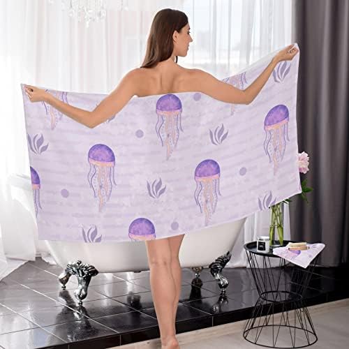 Аиксивава медуза Вирпуларна пешкир за бања, сет, памучни крпи Тенка мека абсорбента за бања 2 пакувања Декоративни крпи за